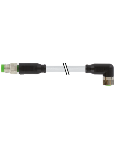 M8 męski prosty / M8 żeński 90° 7000-88021-2300300 | Przewody i Złącza | Eshop Dopak | Wszystko dla Przemysłu