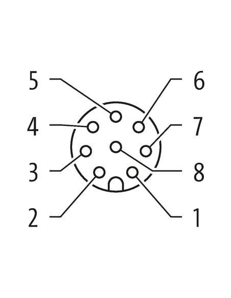 M12 męski / M12 żeński prosty ekranowany, 8p. 7000-48041-2940750 | Przewody i Złącza | Eshop Dopak | Wszystko dla Przemysłu