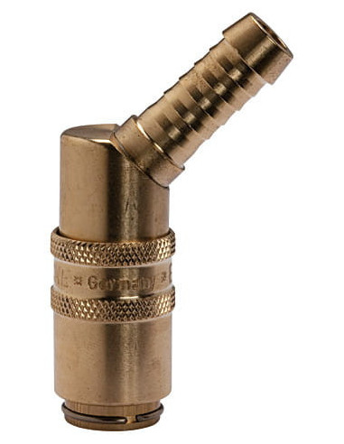 Złącze do form wtryskowych kąt 45°, średnica wew węża 9mm