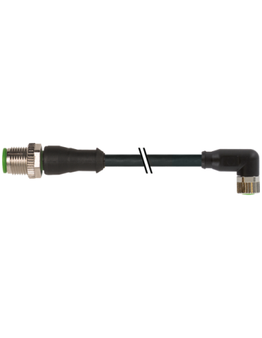 Konektor M12 męski, prosty - M8 żeński, kątowy 7000-40601-6100060 | Przewody i Złącza | Eshop Dopak | Wszystko dla Przemysłu