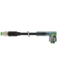 Konektor M8 męski, prosty - M12 żeński, kątowy z LED 7000-88281-6300150 | Przewody i Złącza | Eshop Dopak | Wszystko dla Przemys