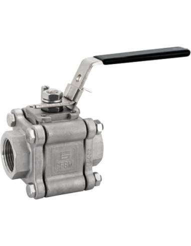 Zawór kulowy TITAN 1/4" PTFE AISI 316 3-elementowy | Hydraulika | Eshop Dopak | Wszystko dla Przemysłu