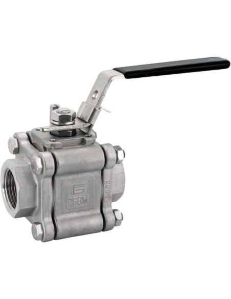 Zawór kulowy TITAN 1/4" PTFE AISI 316 3-elementowy | Hydraulika | Eshop Dopak | Wszystko dla Przemysłu
