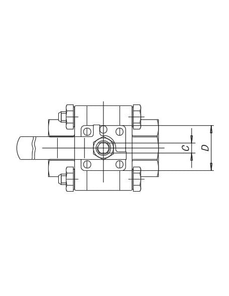Zawór kulowy TITAN 1/4" PTFE AISI 316 3-elementowy | Hydraulika | Eshop Dopak | Wszystko dla Przemysłu