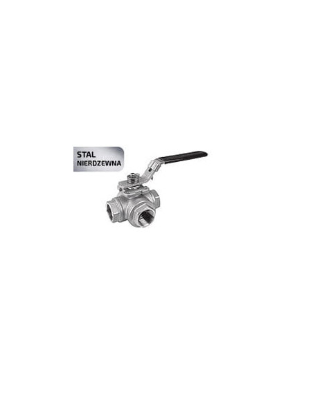Zaw.ku. GEMINI 3/4" www trójdrożny "T" Aisi 316 PTFE | Hydraulika | Eshop Dopak | Wszystko dla Przemysłu