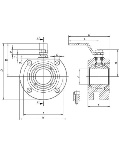 Zawór kul. kołnierz.MOON DN80 AISI316 PN10/16 PTFE odlewany | Hydraulika | Eshop Dopak | Wszystko dla Przemysłu