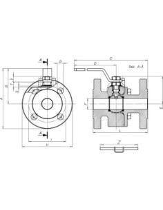 Zawór kulowy kołnierzowy ANTARES DN100 A105 PTFE PN10/16 F | Hydraulika | Eshop Dopak | Wszystko dla Przemysłu 2
