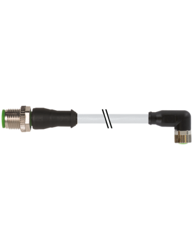 Konektor męski prosty - M8 żeński kątowy 7000-40601-2100150 | Przewody i Złącza | Eshop Dopak | Wszystko dla Przemysłu