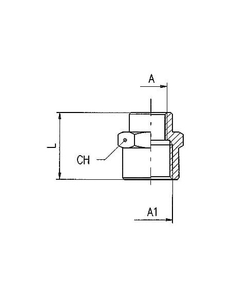 Mufa gwintowana redukcyjna G 1/8 GW - G 1/4 GW, mosiądz niklowany | Hydraulika | Eshop Dopak | Wszystko dla Przemysłu