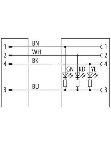 M12 męski 0° / M12 żeński 0° LED 7000-40313-8460060 | Przewody i Złącza | Eshop Dopak | Wszystko dla Przemysłu