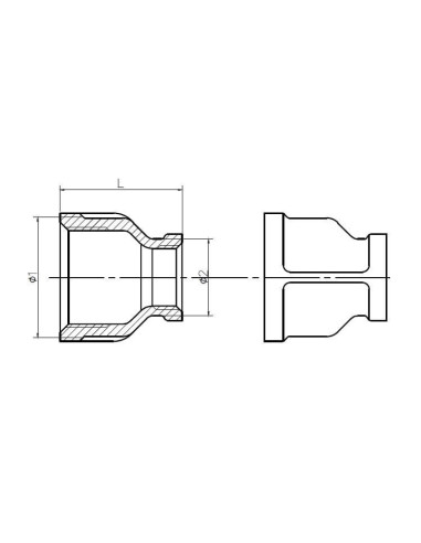 Mufa redukcyjna nierdzewna G 3/4 GW - G 3/8 GW, stal 316 | Hydraulika | Eshop Dopak | Wszystko dla Przemysłu
