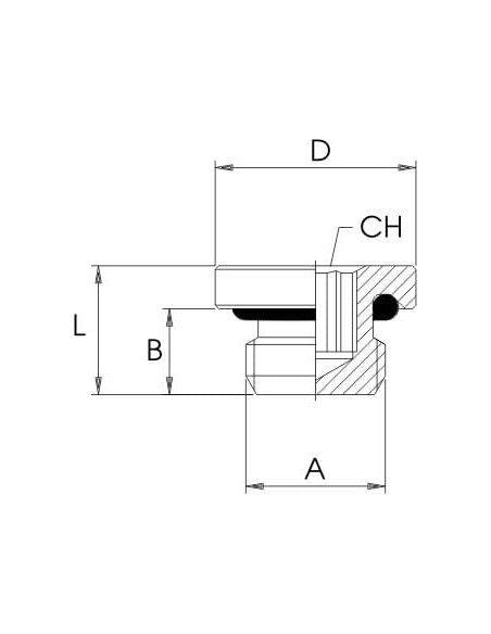 Korek gwintowany z oringiem G 1/4 GZ, pod imbus, mosiądz niklowany | Hydraulika | Eshop Dopak | Wszystko dla Przemysłu