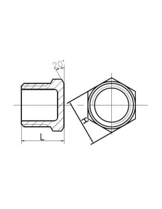 Korek nierdzewny gwintowany 6-kątny z nakrętką R 1/8 GZ, stal 316 | Hydraulika | Eshop Dopak | Wszystko dla Przemysłu 2
