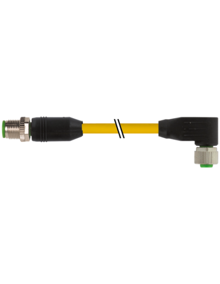 Konektor męski prosty - M12 żeński kątowy 7700-40121-1500700 | Przewody i Złącza | Eshop Dopak | Wszystko dla Przemysłu