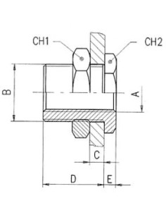 Złączka gwintowana grodziowa M5 GW, M10x1 mosiądz niklowany | Hydraulika | Eshop Dopak | Wszystko dla Przemysłu 2