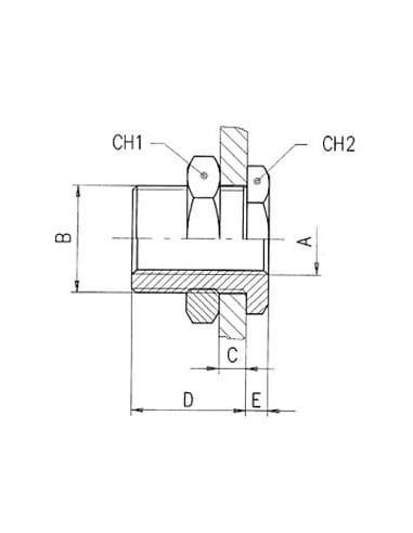 Złączka gwintowana grodziowa M5 GW, M10x1 mosiądz niklowany | Hydraulika | Eshop Dopak | Wszystko dla Przemysłu