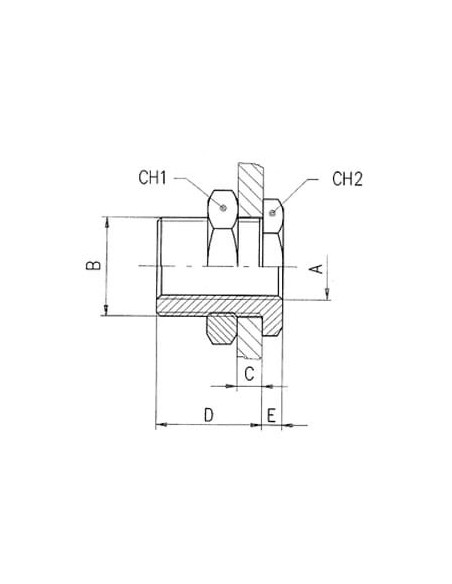 Złączka gwintowana grodziowa M5 GW, M10x1 mosiądz niklowany | Hydraulika | Eshop Dopak | Wszystko dla Przemysłu