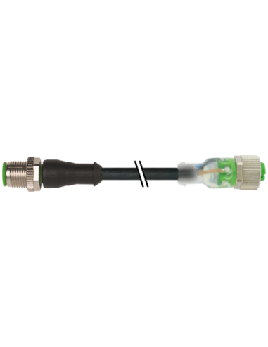 M12 męski 0° / M12 żeński 0° LED 7000-40311-6340030 | Przewody i Złącza | Eshop Dopak | Wszystko dla Przemysłu