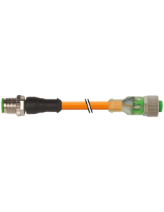 Konektor M12 męski, prosty - M12 żeński, prosty z LED 7000-40311-8460060 | Przewody i Złącza | Eshop Dopak | Wszystko dla Przemy