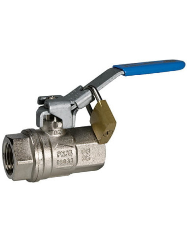 Zawór kulowy z blokadą R 1 GW, PN65 mosiądz niklowany, LOTO | Hydraulika | Eshop Dopak | Wszystko dla Przemysłu