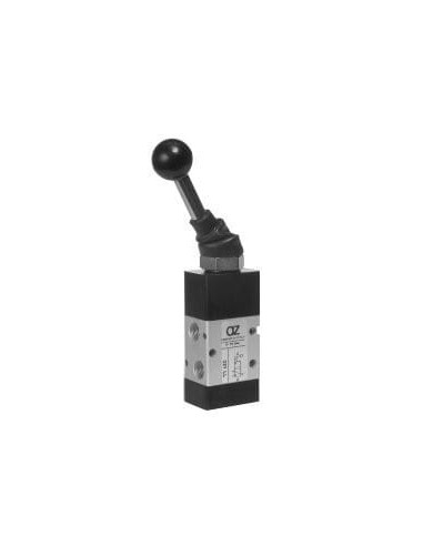 Zawór rozdzielający mechaniczny ręczny 3/2 G 1/8 NC, bistabilny, bez sprężyny, dźwignia | Pneumatyka | Eshop Dopak | Wszystko dl