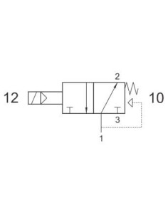 Elektrozawór pneumatyczny rozdzielający 3/2 G 1/8 NO, normalnie otwarty, AZ Pneumatica | Pneumatyka | Eshop Dopak | Wszystko dla 2