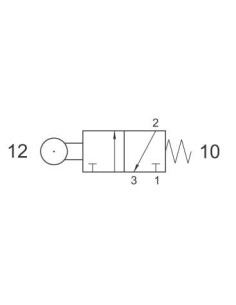 Zawór mechaniczny mini 3/2 G 1/8 NC normalnie zamknięty, z rolką, AZ Pneumatica | Pneumatyka | Eshop Dopak | Wszystko dla Przemy 2