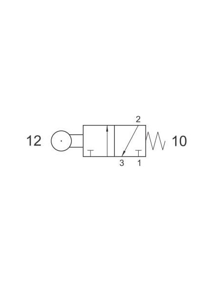 Zawór mechaniczny mini 3/2 G 1/8 NC normalnie zamknięty, z rolką, AZ Pneumatica | Pneumatyka | Eshop Dopak | Wszystko dla Przemy