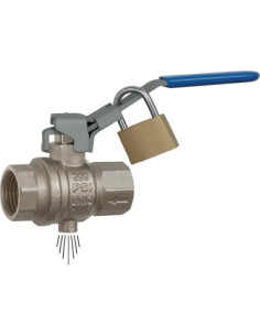 Zawór kulowy z odpowietrzeniem i blokadą R 3/4 GW, PN14 odpowietrzenie M5, mosiądz | Hydraulika | Eshop Dopak | Wszystko dla Prz