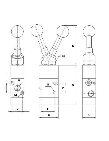 Zawór rozdzielający mechaniczny ręczny 3/2 G 1/4 NC, bistabilny, bez sprężyny, dźwignia | Pneumatyka | Eshop Dopak | Wszystko dl