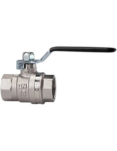 Zawór kulowy gwintowany G 1 1/4 GW, PN40 mosiądz niklowany, PTFE, czarna stalowa rączka | Hydraulika | Eshop Dopak | Wszystko dl