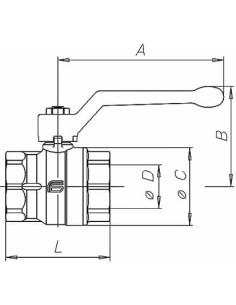 Zawór kulowy ECONO G 1/2 GW, PN25 mosiądz niklowany, PTFE | Hydraulika | Eshop Dopak | Wszystko dla Przemysłu