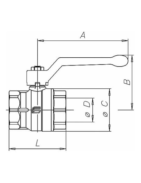 Zawór kulowy ECONO G 1 1/4 GW, PN25 mosiądz niklowany, PTFE | Hydraulika | Eshop Dopak | Wszystko dla Przemysłu