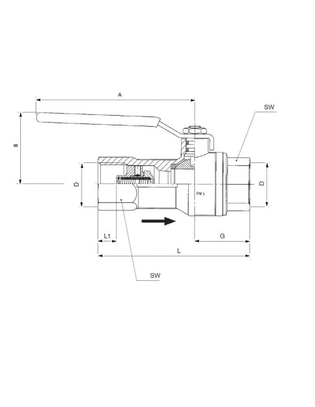 Zawór kulowy 1" do gazu z zabezpieczeniem termicznym | Hydraulika | Eshop Dopak | Wszystko dla Przemysłu
