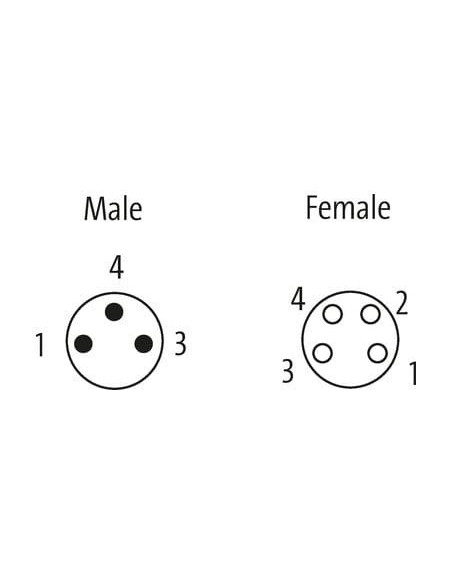 Konektor męski prosty - M8 żeński prosty 7000-88005-6300170 | Przewody i Złącza | Eshop Dopak | Wszystko dla Przemysłu
