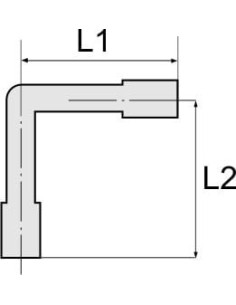 Złączka kątowa karbowana, choinka do węża fi 13 mm, tworzywo sztuczne POM 2