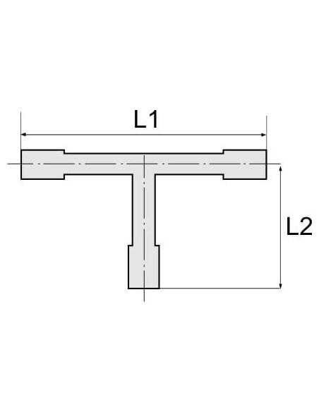 Trójnik karbowany redukcyjny typu T, choinka do węża fi 2 x 12 mm - 1 x 6 mm, POM