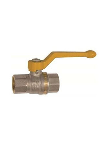 Zawór kulowy do gazu R 3/8 GW MOP5 DVGW z żółtą dżwignią, mosiądz niklowany | Hydraulika | Eshop Dopak | Wszystko dla Przemysłu