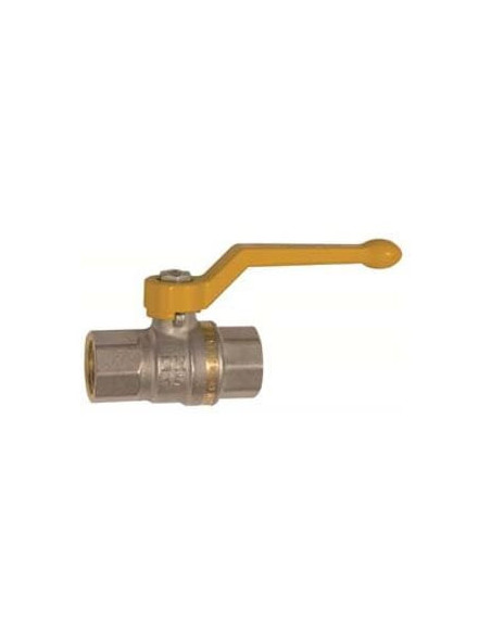 Zawór kulowy do gazu R 3/8 GW MOP5 DVGW z żółtą dżwignią, mosiądz niklowany | Hydraulika | Eshop Dopak | Wszystko dla Przemysłu