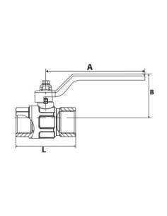 Zawór kulowy do gazu R 1/4 GW - R 1/4 GZ, MOP5 DVGW, z żółtą dżwignią, mosiądz niklowany | Hydraulika | Eshop Dopak | Wszystko d 2