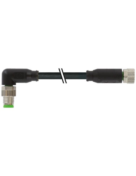 Konektor M8 męski 90° / M8 żeński, prosty  7000-88061-6300300 | Przewody i Złącza | Eshop Dopak | Wszystko dla Przemysłu