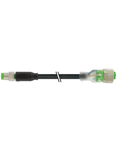 M8 męski 0° / M12 żeński 0° LED 7000-88245-6300030 | Przewody i Złącza | Eshop Dopak | Wszystko dla Przemysłu