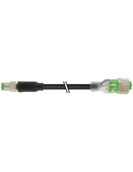 M8 męski 0° / M12 żeński 0° LED 7000-88245-6300030 | Przewody i Złącza | Eshop Dopak | Wszystko dla Przemysłu