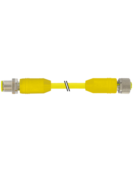 M12 męski 0° / M12 żeński 0° ekranowany AIDA 7030-40521-0420050 | Przewody i Złącza | Eshop Dopak | Wszystko dla Przemysłu