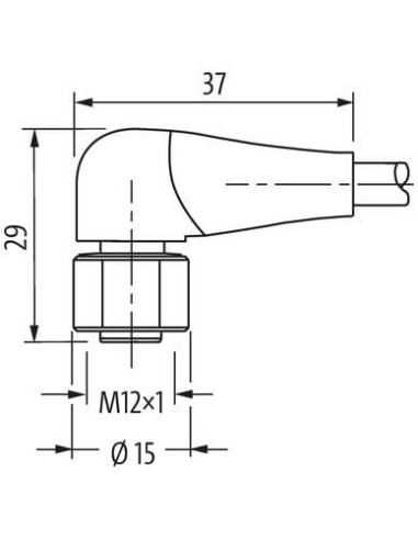 M12 męski 0° / M12 żeński 90° F B PRO 7024-40121-3210750 | Przewody i Złącza | Eshop Dopak | Wszystko dla Przemysłu