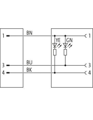 M8 męski 0° / M12 żeński 0° LED 7000-88245-6300060 | Przewody i Złącza | Eshop Dopak | Wszystko dla Przemysłu