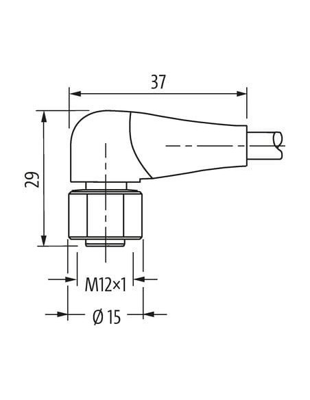 M12 męski 0° / M12 żeński 90° F B PRO 7024-40121-3210150 | Przewody i Złącza | Eshop Dopak | Wszystko dla Przemysłu