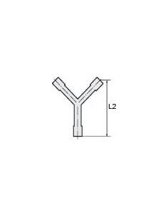 Trójnik karbowany redukcyjny typu Y 2x 4 mm - 1 x 6 mm, tworzywo POM 2