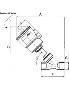 Zawór 2/2 sterowany cylindrem pneumatycznym G1 PN16 | Hydraulika | Eshop Dopak | Wszystko dla Przemysłu 2