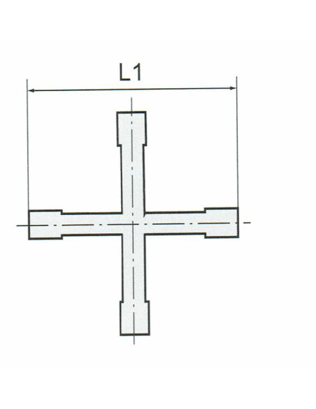 Czwórnik POM do węża 4mm